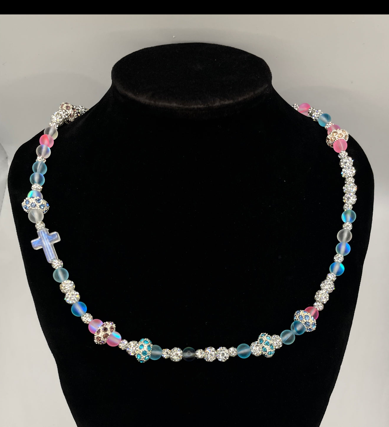 Powder puff necklace